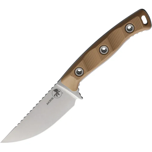 MICROTECH 95-10DE-2 Akris 3.7 In SE Stonewash Dark Earth G-10 Handle - MICROTECH for sale at Iron and Lace