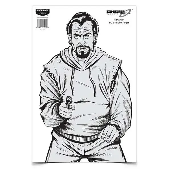 Birchwood Casey EZE-Scorer 37205 Paper Target 12 in x 18 in 10 Pack - Birchwood Casey