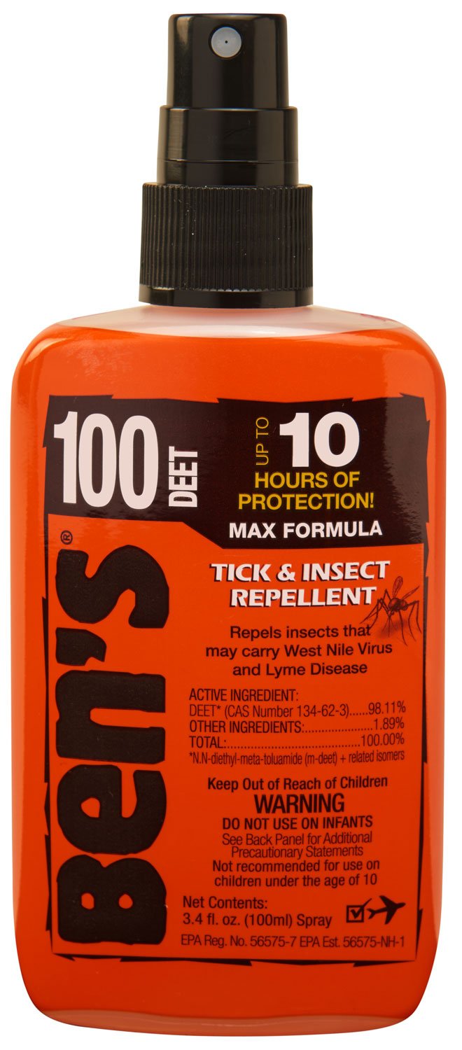 Ben's 00067080 100 Odorless Scent 3.40 oz Spray Repels Ticks & Biting I...