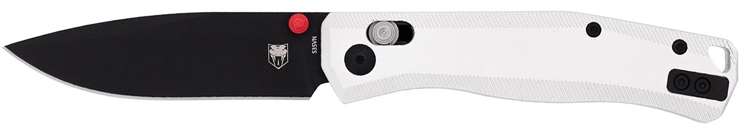CobraTec CTRGTSIL Regent Silver Folding Knife 3.25" D2 Blade Titanium - CobraTec Knives