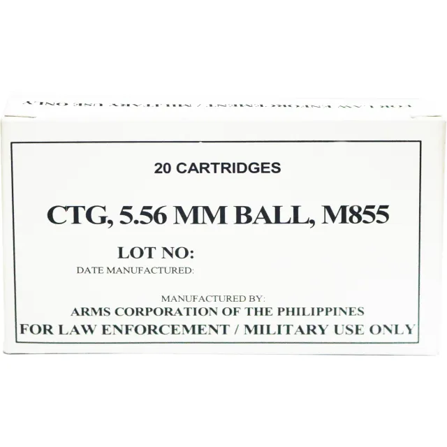 Armscor Ammo 556NATO 62 Grain Full Metal Jacket 20 Round Box