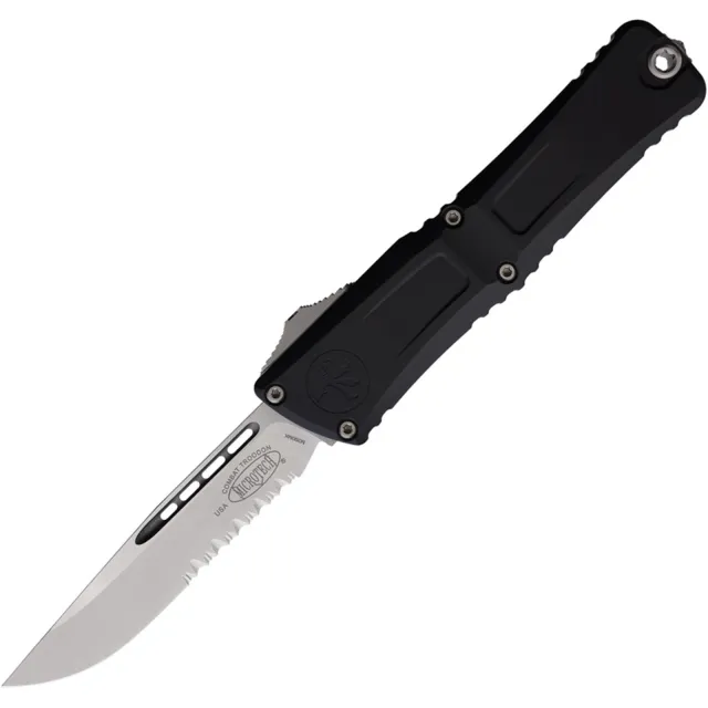 Microtech Combat Troodon G3 4.04 In SE Partial Serr Stonewash Black - MICROTECH