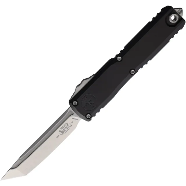 Microtech Ultratech Gen IV 3.55 In Tanto Edge Stonewash Aluminum Black - MICROTECH for sale at Iron and Lace