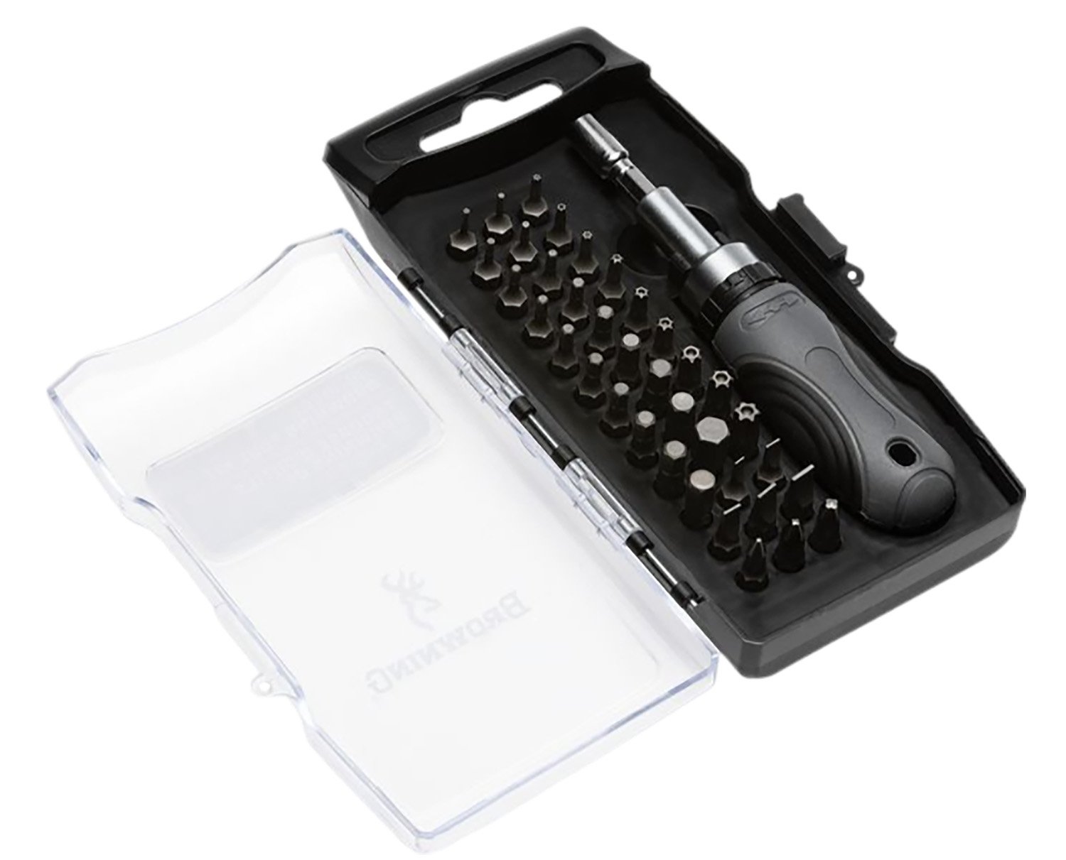 Browning 12450 38-Piece Tool Kit Black with Ratcheting Screwdriver - Browning