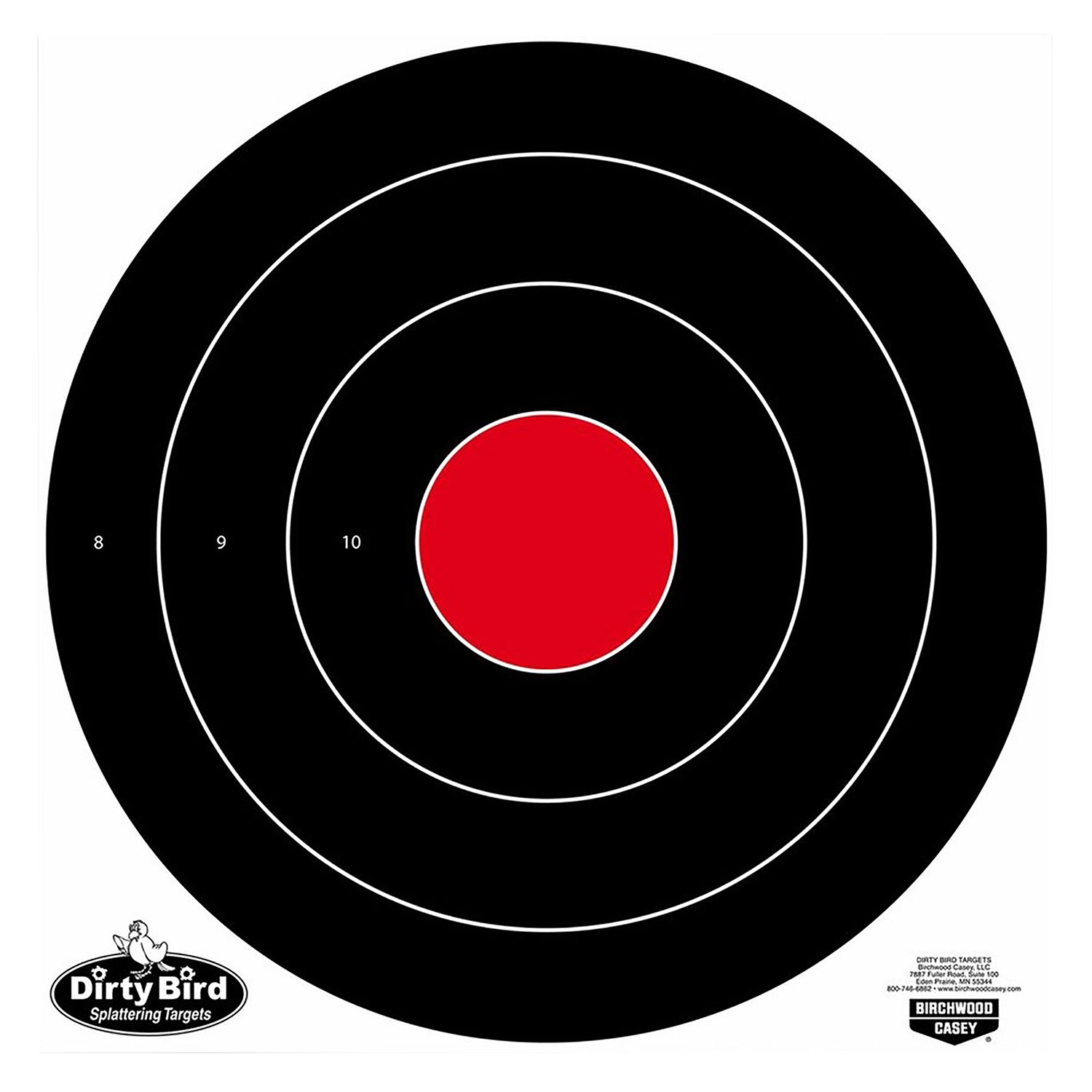 Birchwood Casey Dirty Bird Bullseye Tagboard Target 17.25" 100 35181 - Birchwood Casey