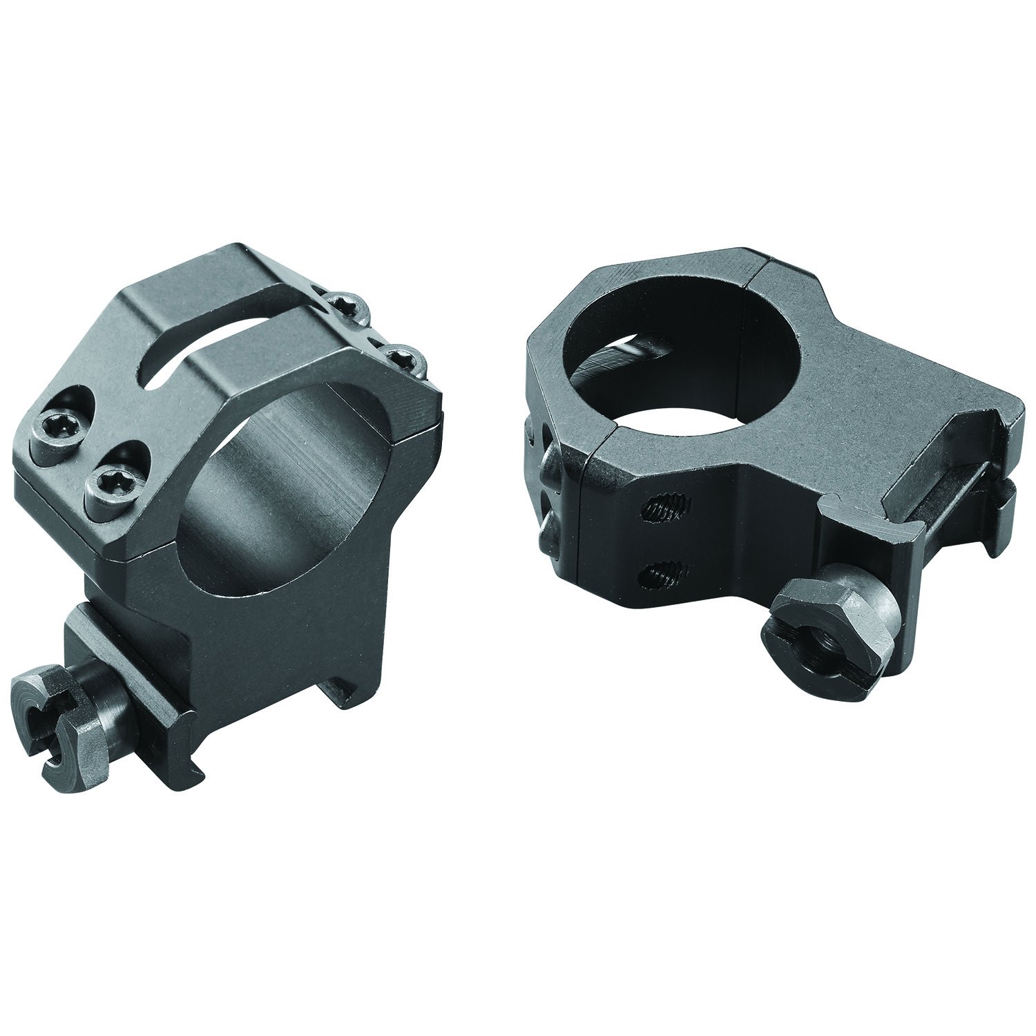 Weaver 48363 Four Hole Rings 1 Inch Extra Extra High Matte Black Aluminum - Weaver - 1"