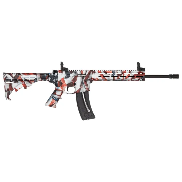 Buy M&P 15-22 Sport Flag Finish .22 LR 25rd Magazine(1) 16.5 Threaded Barrel M-LOK Handguard Folding Sights online