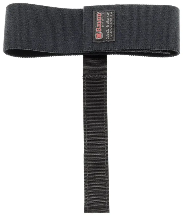 Galco ACSB Ambidextrous Ankle Calf Strap - Black Elastic/Webbing, Velcro Mount, Discreet Design - Galco International