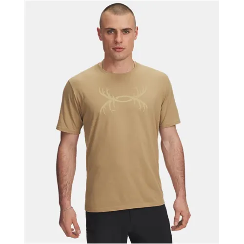 Under Armour UA ANTLER SS Camel/Khaki Small Short Sleeve Quick-Dry Tee
