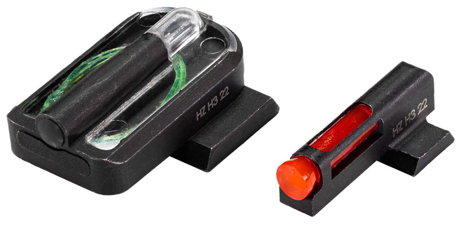 HiViz MPFD21 FastDot H3 Sight Set for S&W M&P Red Fiber Optic Front Sight-Green Tritium Rear Sight - Hi-Viz