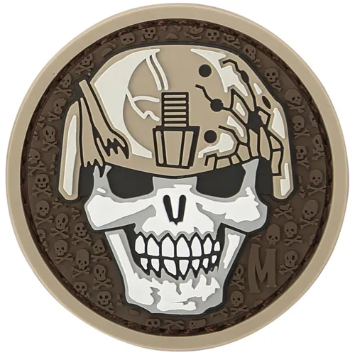 Maxpedition Soldier Skull Morale Patch Tactical Hook-Back PVC