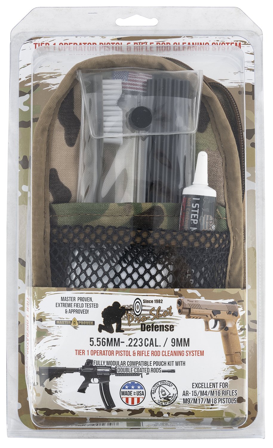 Buy Pro-Shot MMULTICAM5569MM Multi-Caliber Cleaning Kit with Multi-Camo Pouch online