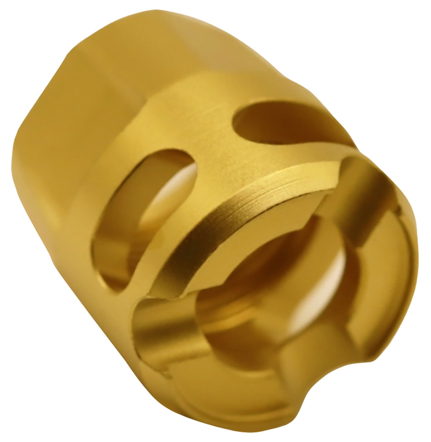True Precision TPYMICROG Gold 9mm/.380 Micro Compensator 1/2"x28 Threads - True Precision - 9MM
