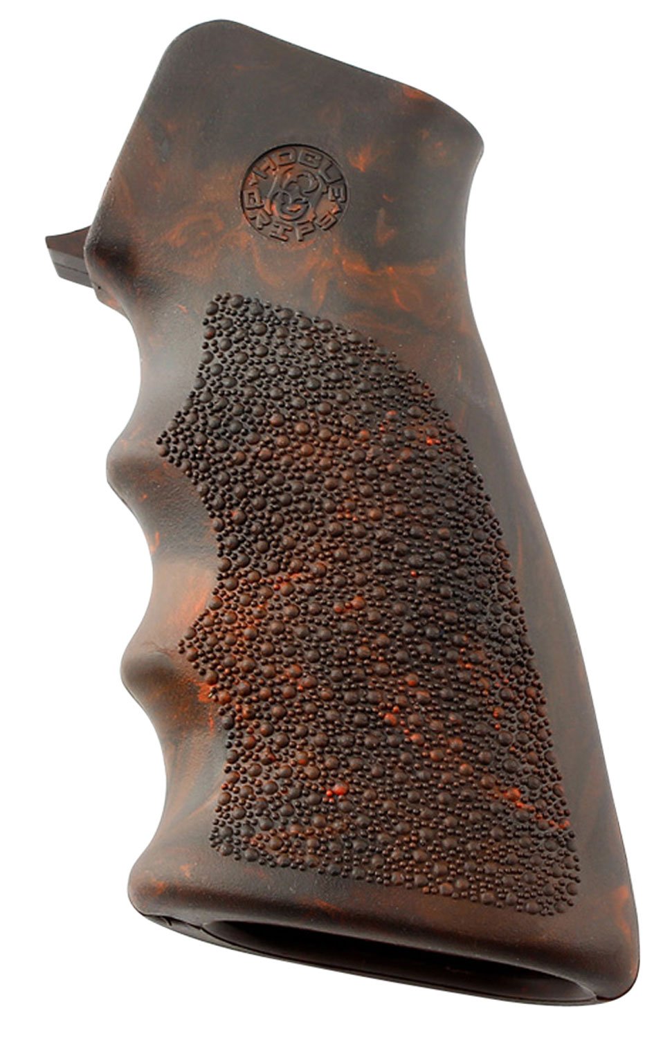 Hogue AR-15 OverMolded Rubber Grip with Finger Grooves Red Lava 15016 - Hogue