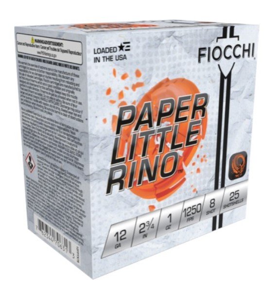 Buy Fiocchi 12FPTX8 12 Gauge 2.75" 1oz 8 Shot Paper Shotgun Shells 25/Box online