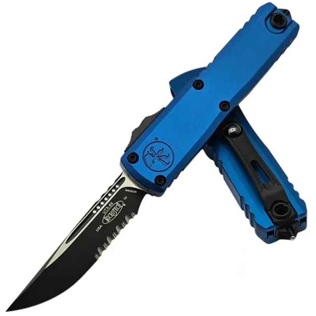Microtech UTX-85 G4 3.1 In SE/PS Black Blue ALU Handle - MICROTECH for sale at Iron and Lace