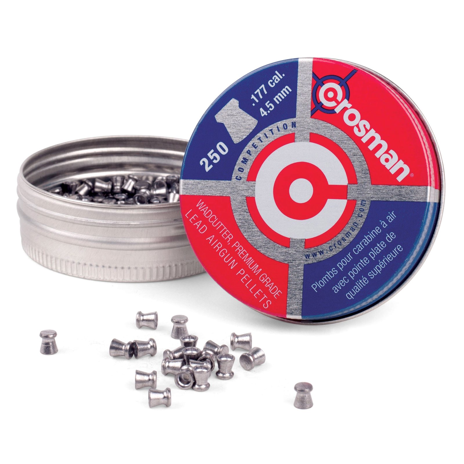 Crosman 6177 Wadcutter Domed 177 Lead 250 Per Tin - Crosman - 177