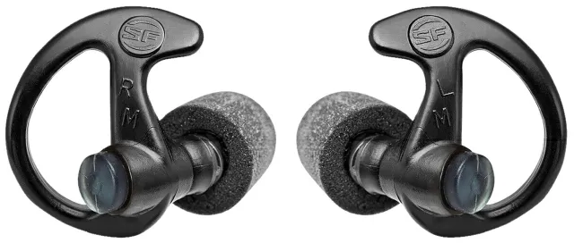SureFire EP10-BK-MPR Medium Black Foam Tipped Earplugs, 1 Pair - SureFire
