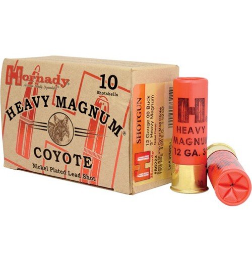 Hornady 86224 Heavy Magnum Coyote 12 Gauge 3 in 00 Buck Shot 10 Rounds - Hornady Manufacturing Company - 12 Gauge