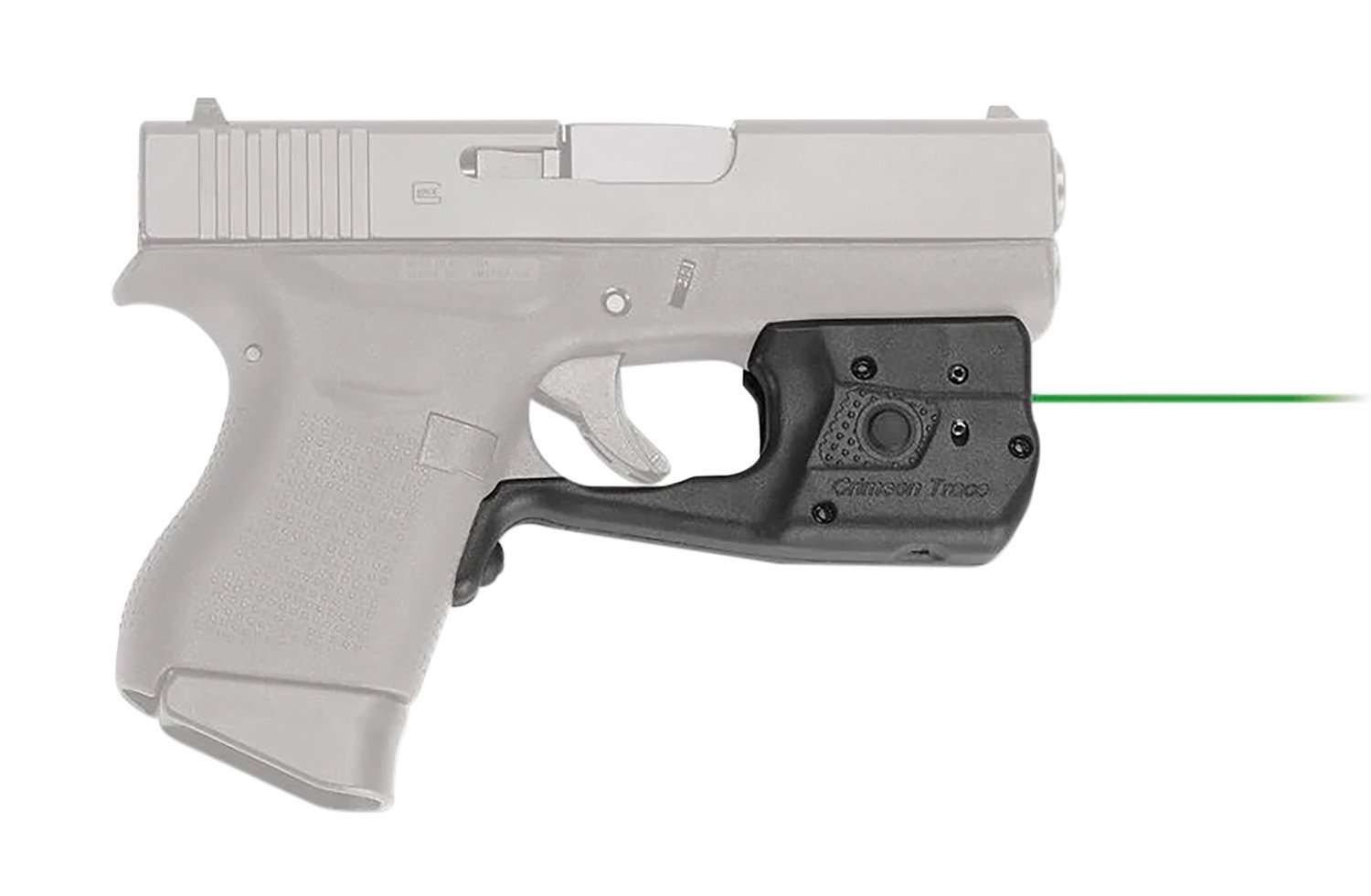 Crimson Trace 01-5860-1 Laserguard Pro Green Laser Light Glock 42/43 - Crimson Trace - 0.50" AT 50 FT