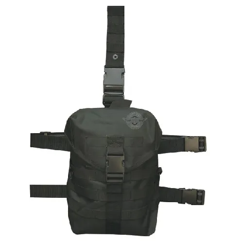 TRU-SPEC DLG-5S Drop-Leg Gas Mask Carrier MOLLE Thigh-Mount Black - TRU-SPEC