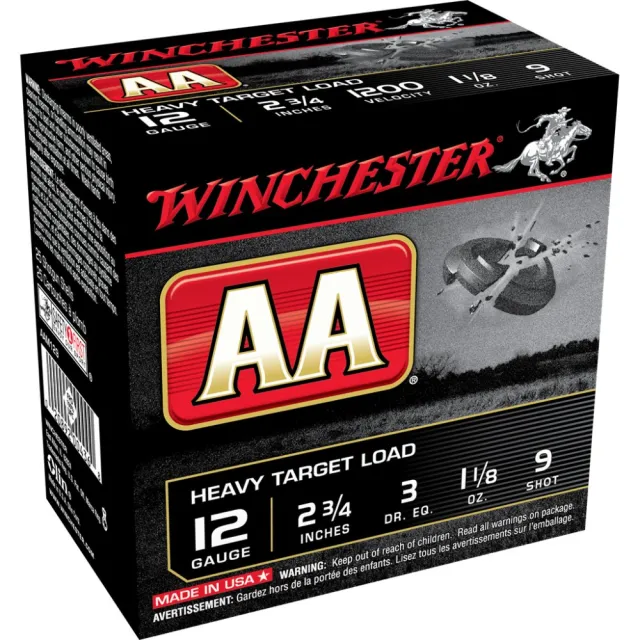 Winchester AAM129 12 Gauge 2.75 in 1 1/8 oz 9 Shot 1200 fps 25 Rounds - Winchester
