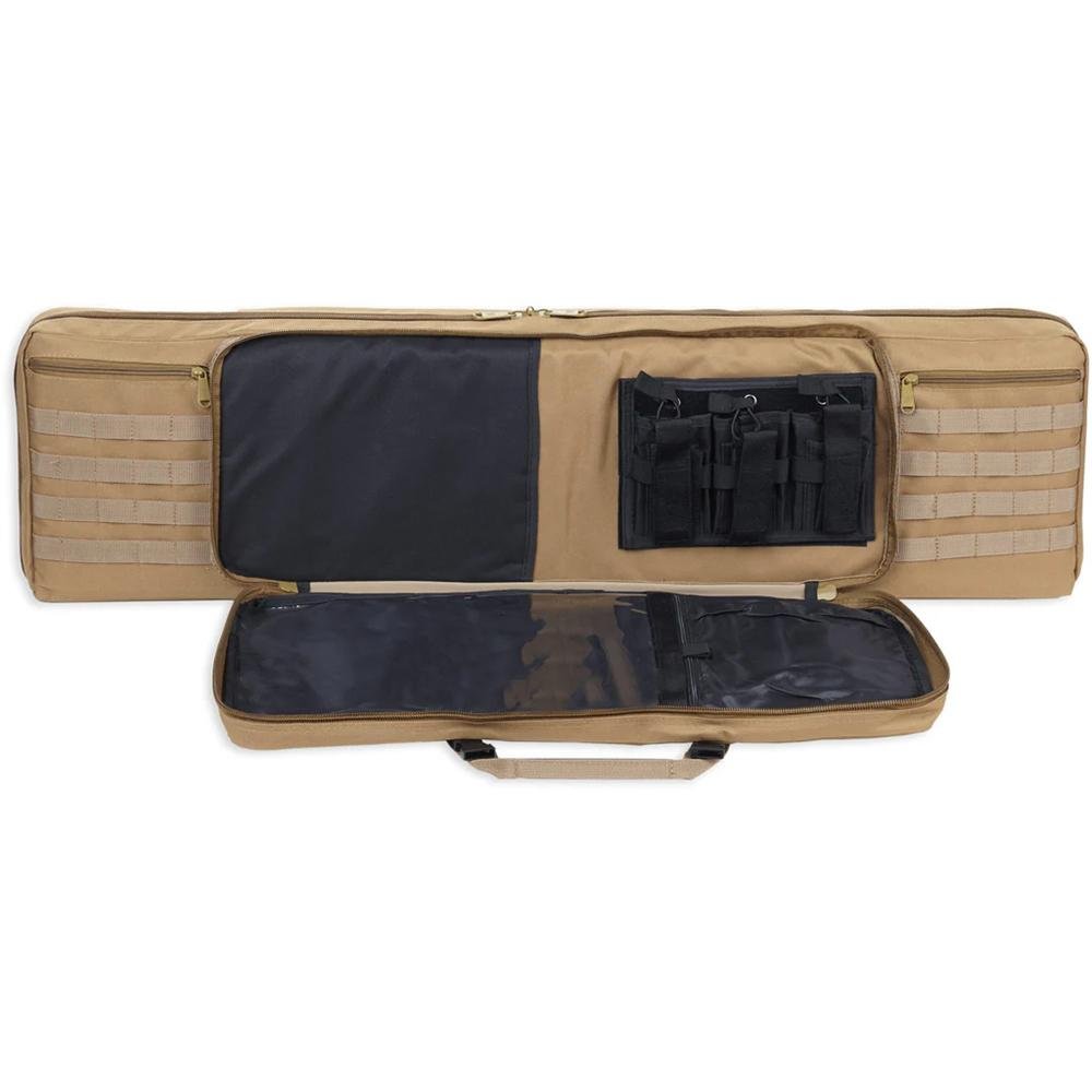 Bulldog BDT40-43T Tactical Rifle Bag, 43" Tan, Padded, 3 Pockets - Bulldog