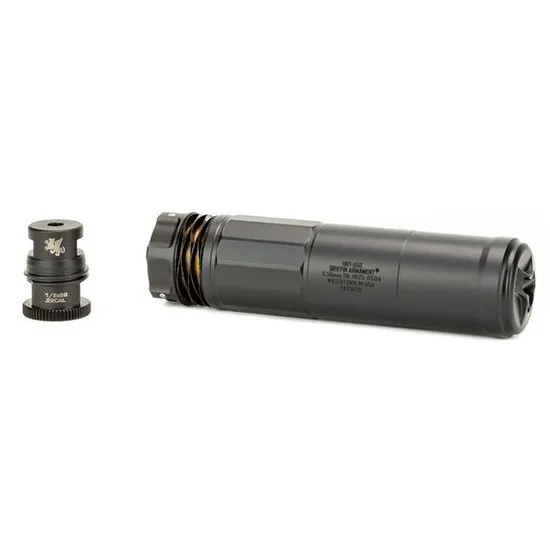 Griffin Armament GADLHRT5W Dual-Lok HRT 5.56 Silencer, 1.5" Dia, 5.9" L