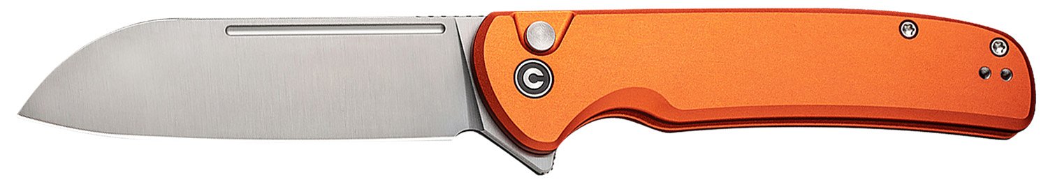 CIVIVI Chevalier II C20022B2 3.4" Orange Aluminum/Satin Button Lock - CIVIVI