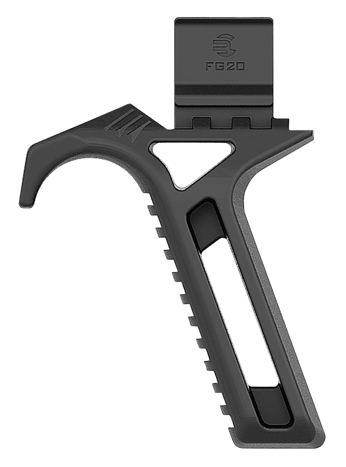 Recover Tactical FG20-01 Black Polymer Angled Grip for 20/20N Stabilizers - Recover Tactical - FG20