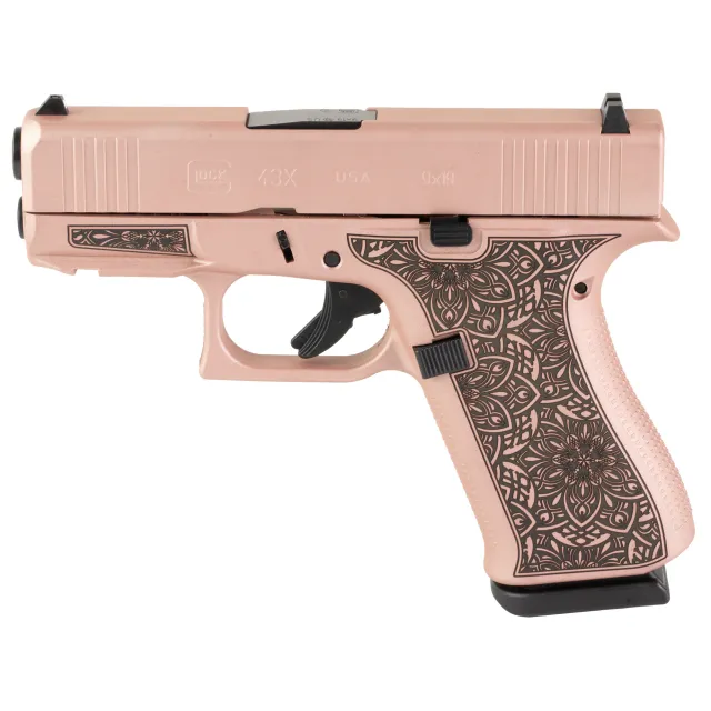 Glock 43X Semi-automatic Striker Fired Sub-Compact 9MM 3.41" Rose Gold 10 - Glock - 9mm for sale at Gun Club HQ