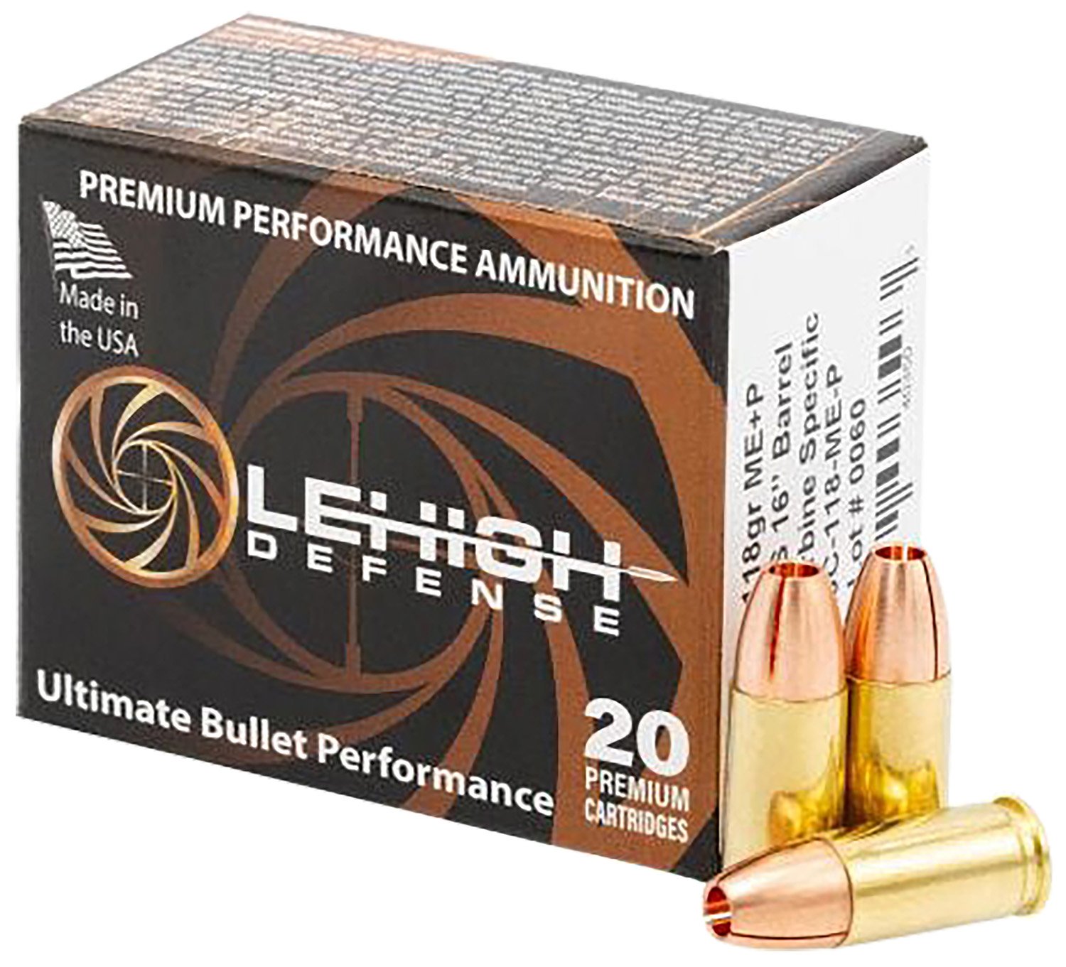 Wilson Combat LA9C 9mm Luger Maximum Expansion 118 Grain 20 Rounds - Lehigh Defense - 9mm