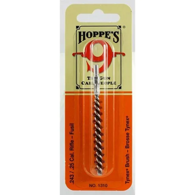 Hoppe's 9 Tynex Brush .243 .25 Caliber Nylon 10 Pack Durable Bristles - Hoppe's - .243/.25