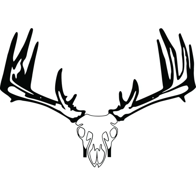 Raxx 855809007152 Crossbow Hanger Whitetail Skull, Carbon Steel, 30"x20" - Raxx