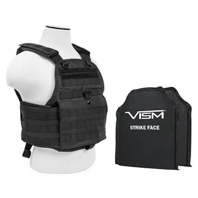 NcStar PLATE CARRIER VEST BLACK W/ 2 10X12 SHOOT...