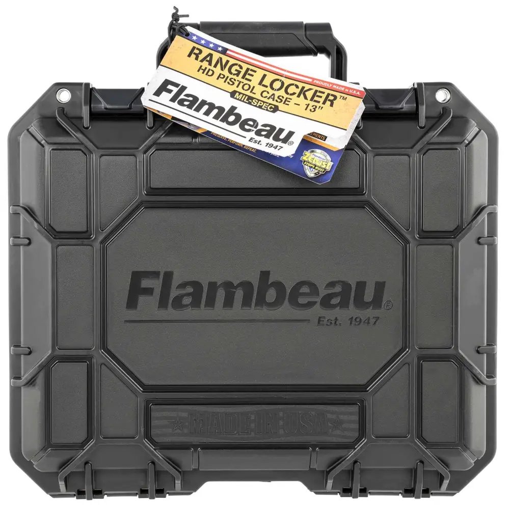 Flambeau 1312SN Range Locker HD Pistol Case Black Polymer Waterproof - FLAMBEAU