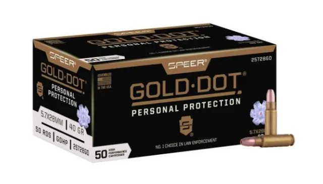 Buy Speer 25728GD 5.7x28mm 40 Grain Gold Dot Hollow Point 50 Rounds online