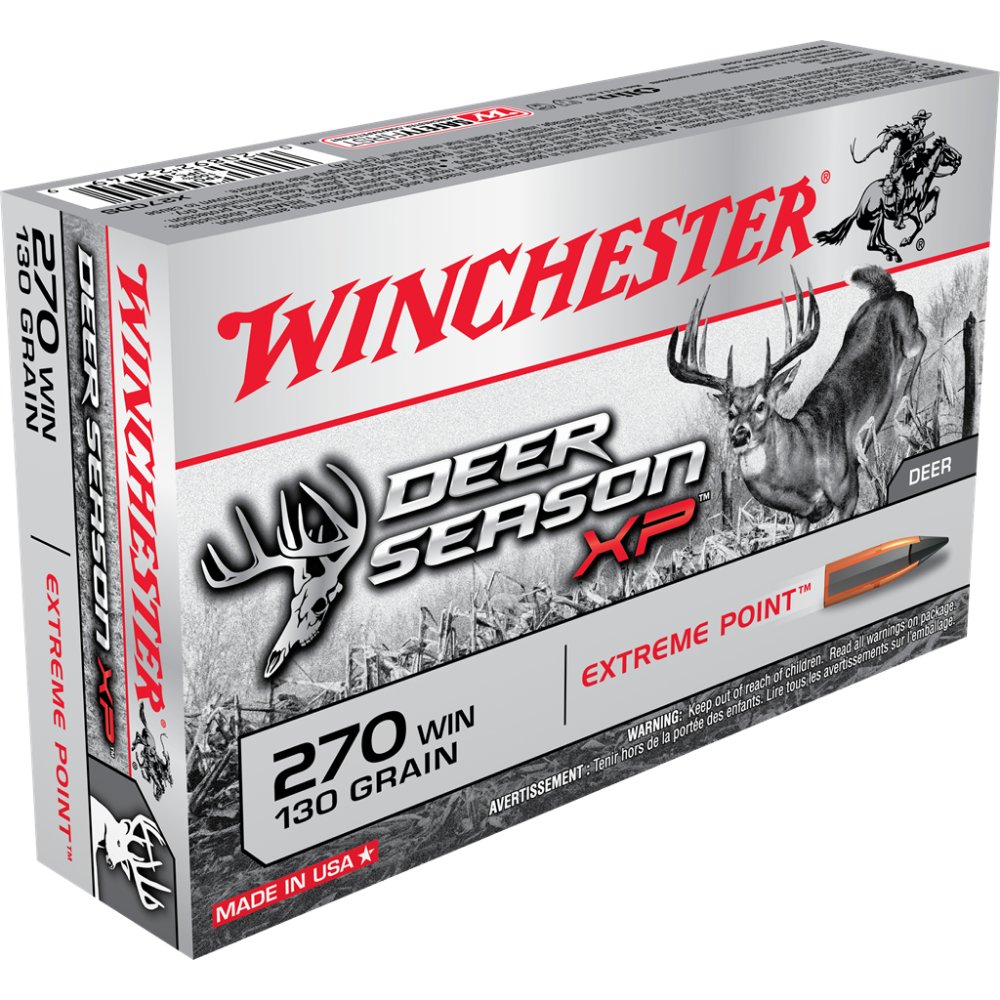 Winchester Ammo X270DS Deer Season XP 270 Win 130 gr Extreme Point 20 Per Box/ 10 Cs - Winchester - 270 Win