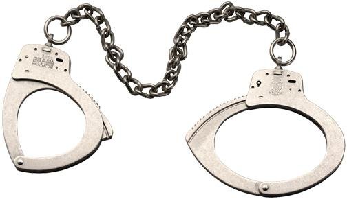 Smith & Wesson Nickel Leg Irons 1900 - 22 oz, 25.63", Silver, Two Sided Lock, Carbon Steel - Smith & Wesson - 1900