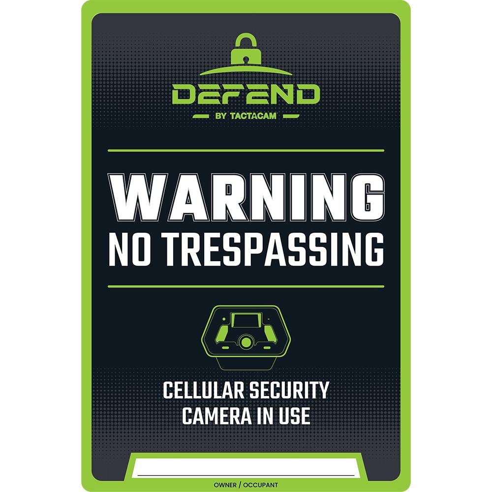 Tactacam Defend No Tresspassing Sign 3/ct - Tactacam - Reveal Hold Co