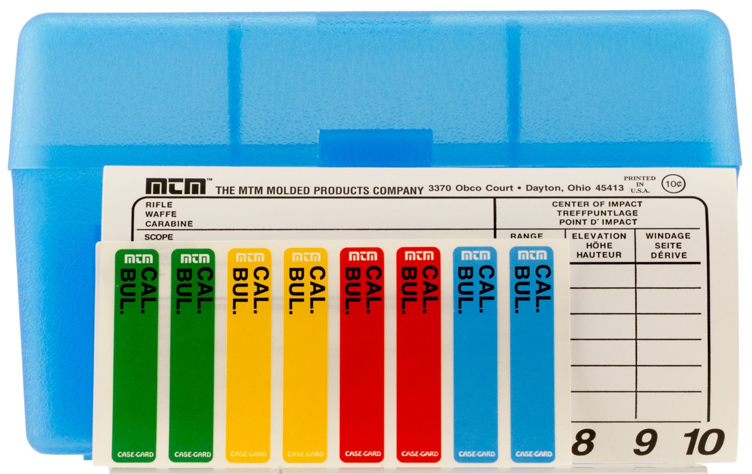 MTM Case-Gard RL5024 Ammo Box 270-Rounds Polypropylene Clear Blue - MTM Case-Gard