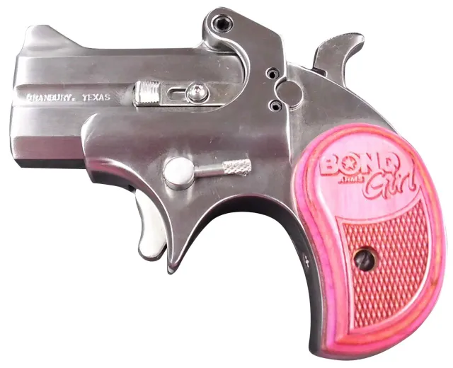 Bond Arms Girl Mini .357/.38 Spl Derringer 2.5" Stainless Steel Pink Wood