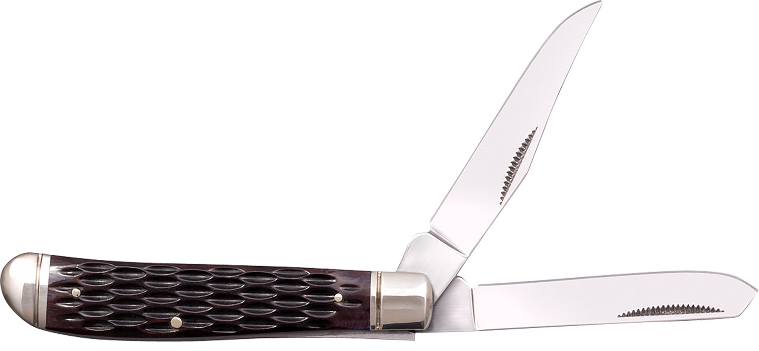 Cold Steel CSFLMTRPRJ Trapper Mini 2.60"/2.70" Folding Knife Brown Bone - Cold Steel