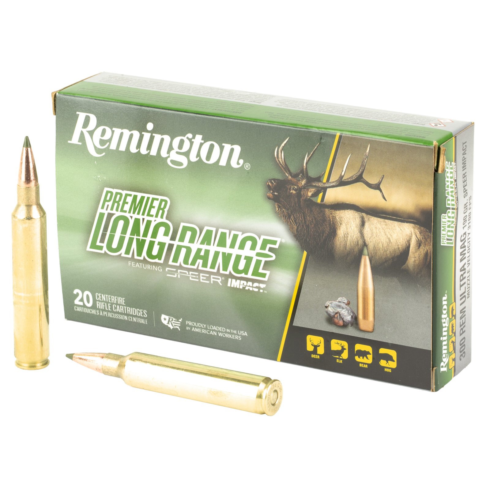 Remington R21347 300 RUM 190 gr Speer Impact Ammo 20 Rounds Per Box - Remington Arms Company, LLC - 300 RUM