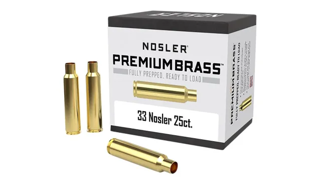 Buy Nosler 10222 Premium Brass Unprimed Cases 33 Nosler Pistol Brass 25 Per Box online