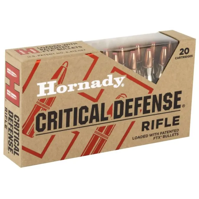 Hornady 80270 Critical Defense 223 Rem 55 gr FTX 20 Per Box/ 10 Cs - Hornady Manufacturing Company - 223 Rem