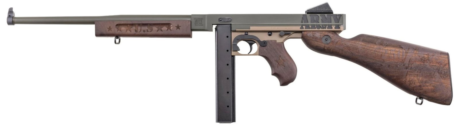 Auto-Ordnance TM1C4 M1 Carbine 45 ACP 16.5" ODG & Coyote Tan Cerakote Rifle - KAHR ARMS - 45 ACP