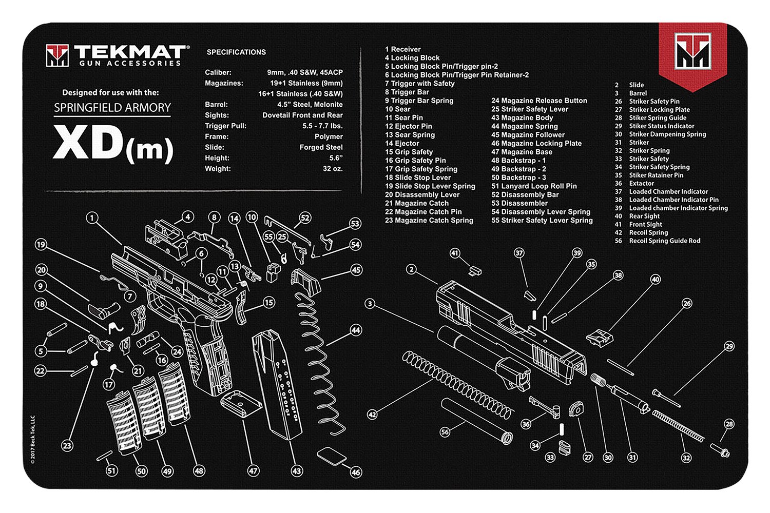 Buy Springfield XDM TekMat 11"x17" Armorer's Bench Mat with Microfiber TekTowel online