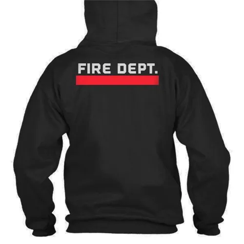 Thin Blue Line Hoodie Thin Red Line Flag Black Size S Fire Dept