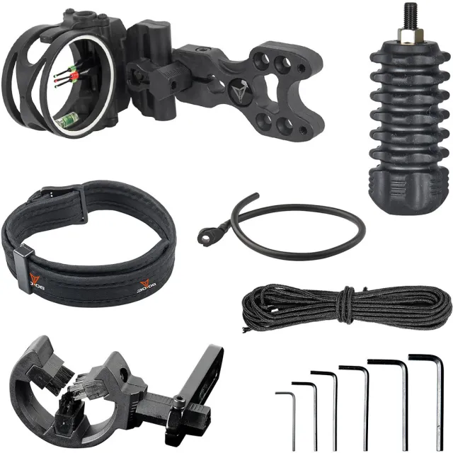30-06 Outdoors BPFL-BK Bow Accessory Kit 3-Pin Sight, Stabilizer, Sling - 30-06 Outdoors